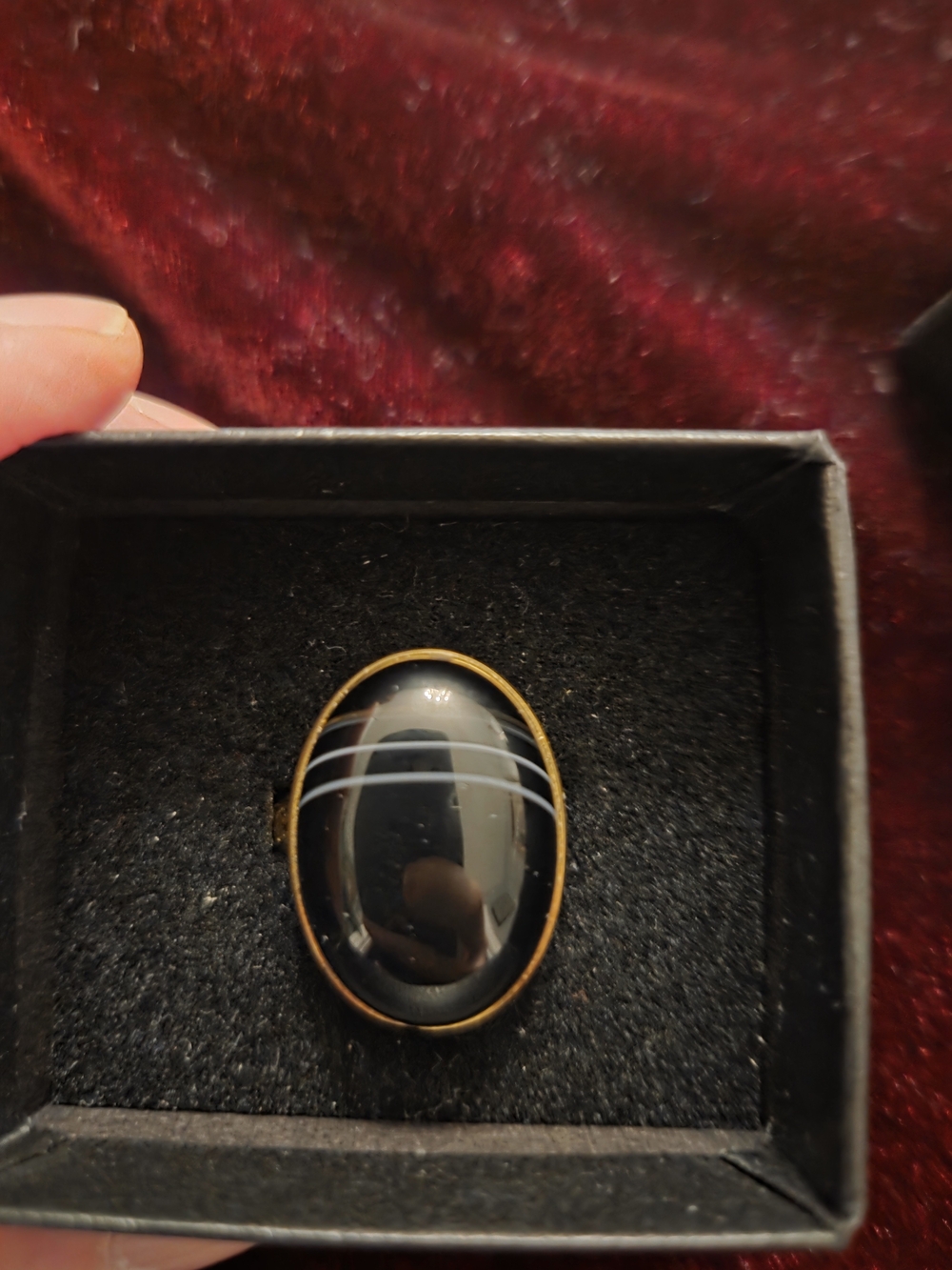 NWOT Black stone ring